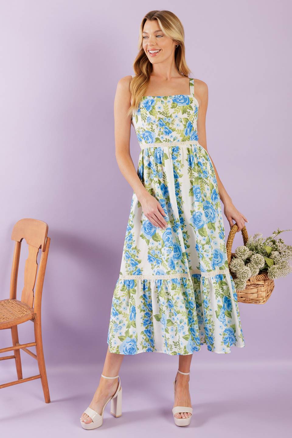 MATCH MY ENERGY WOVEN MIDI DRESS Flying Tomato